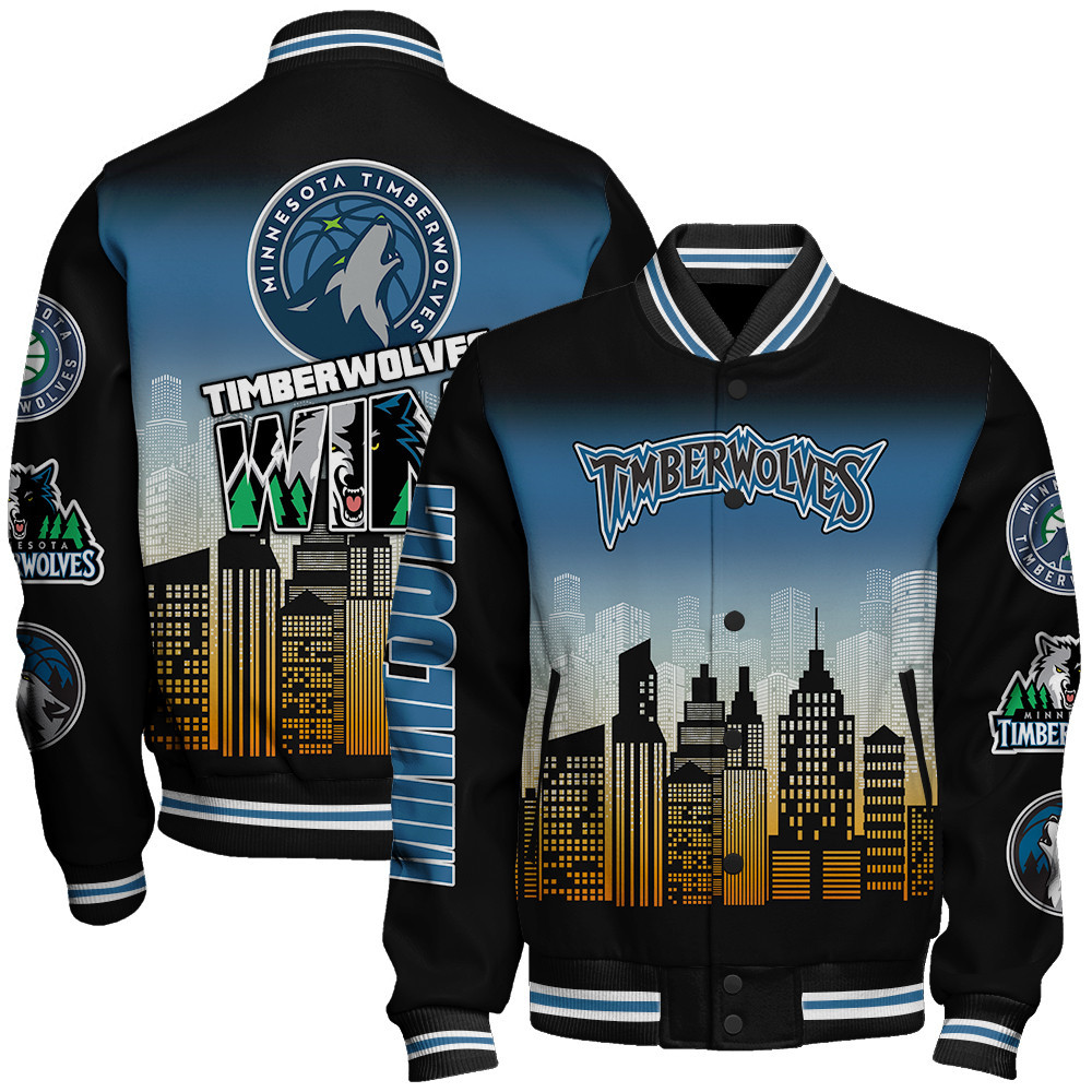 minnesota timberwolves nba baseball varsity jacket baseball jacket all over print stm v16 a9mcf