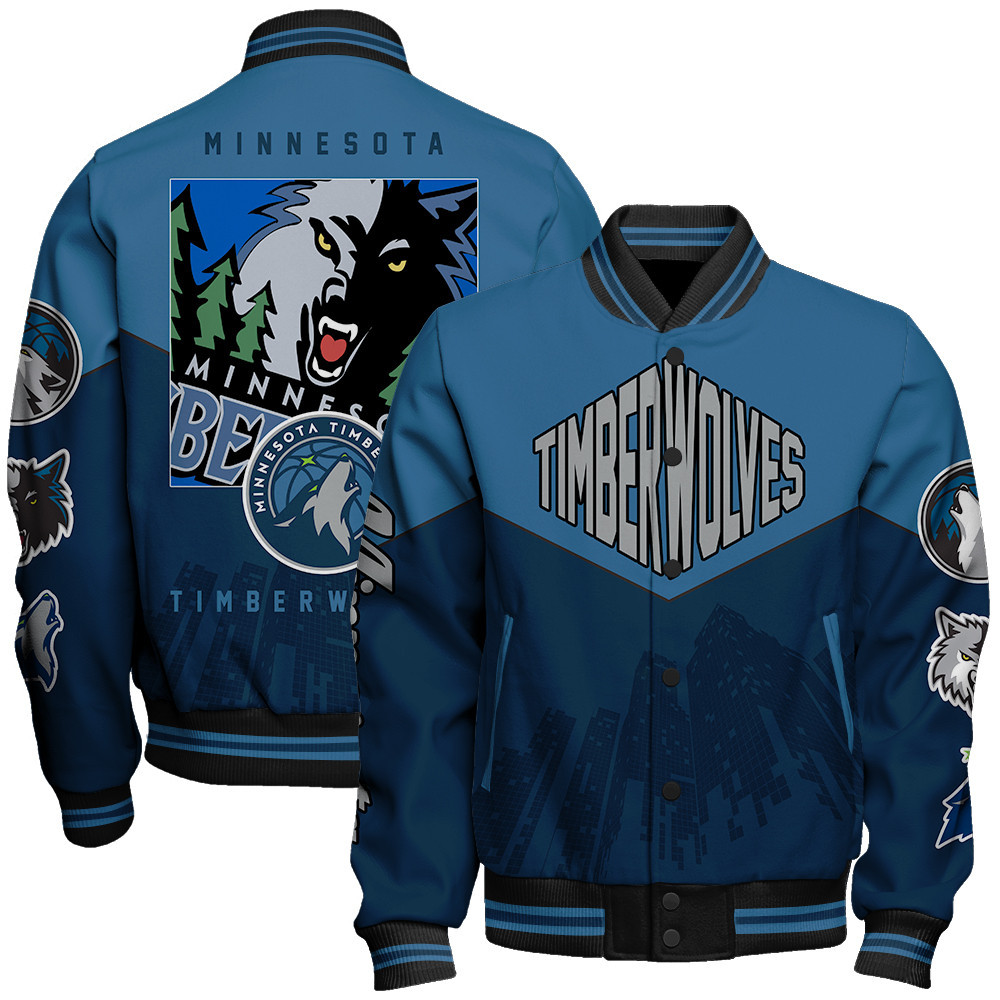 minnesota timberwolves nba baseball varsity jacket baseball jacket all over print stm v17 stb5k