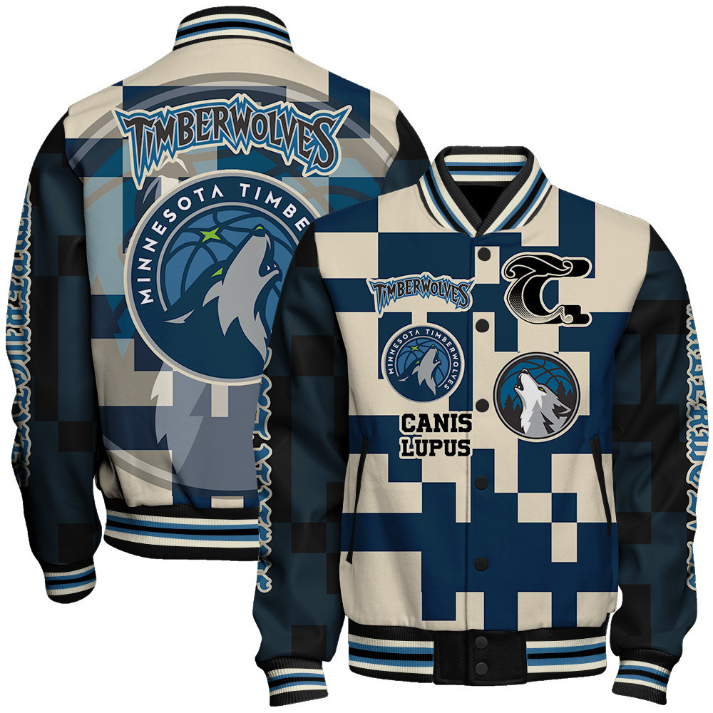 minnesota timberwolves nba baseball varsity jacket baseball jacket all over print stm v22 lk5ai