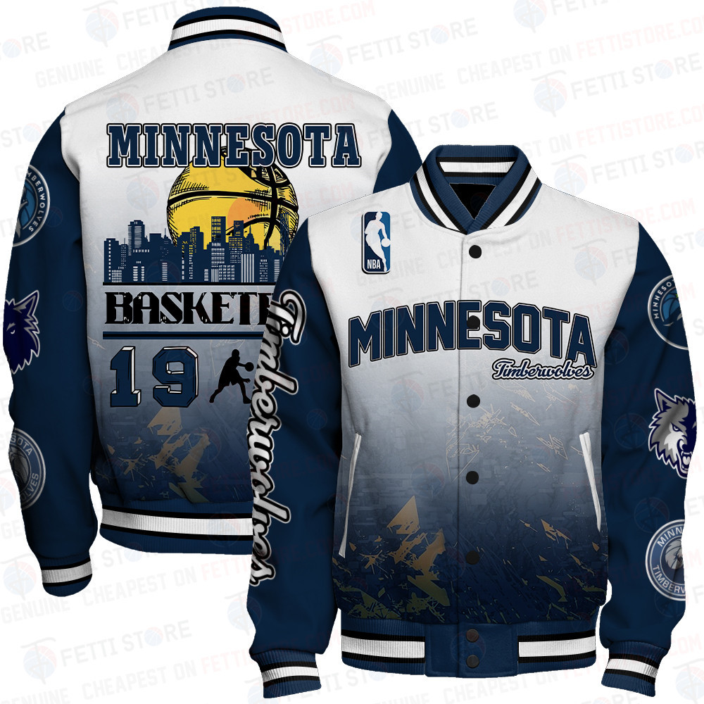 minnesota timberwolves nba baseball varsity jacket baseball jacket all over print wf24 kihcl