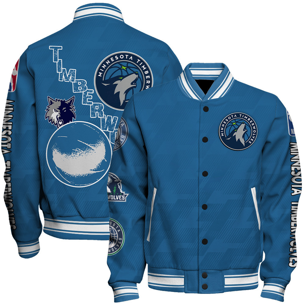 minnesota timberwolves new design team color baseball varsity jacket baseball jacket all over print sfat v16 ctehn