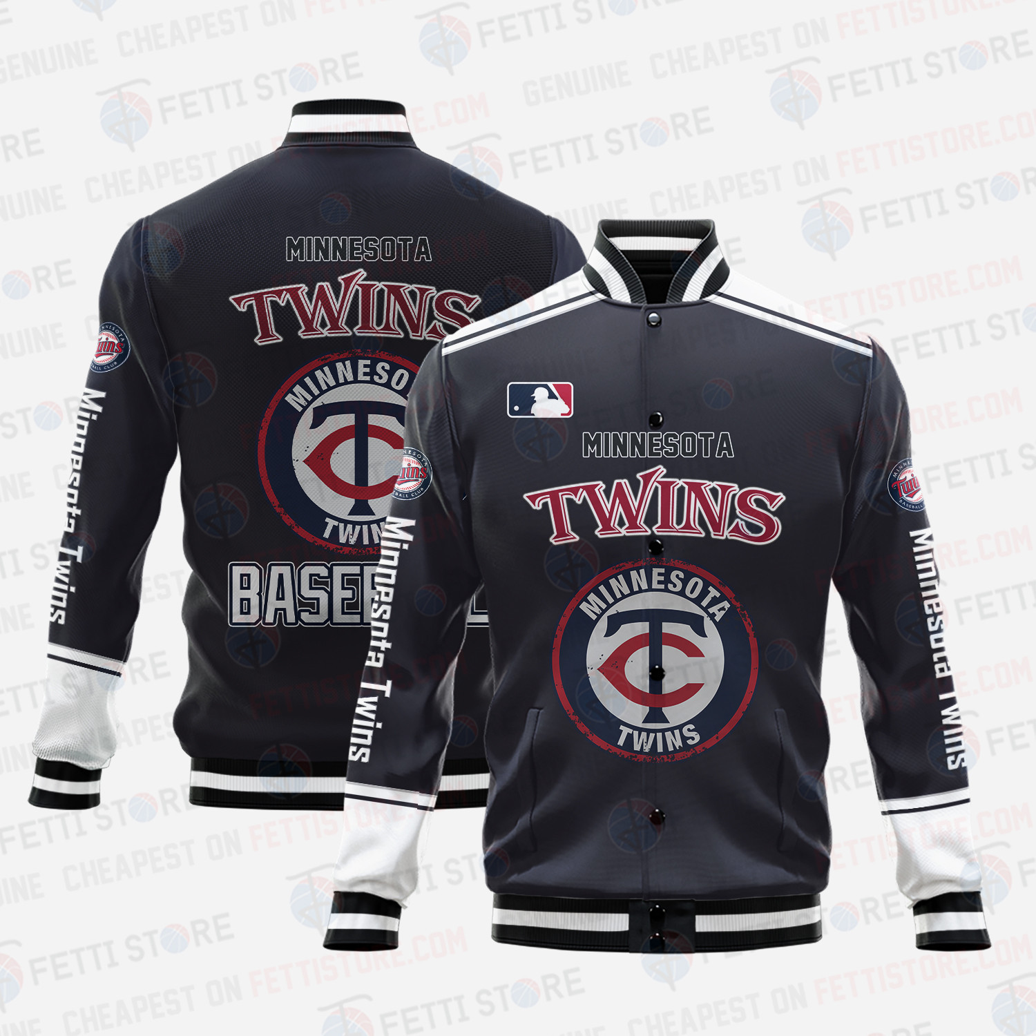 minnesota twins mlb baseball varsity jacket baseball jacket all over print v5 lge5j