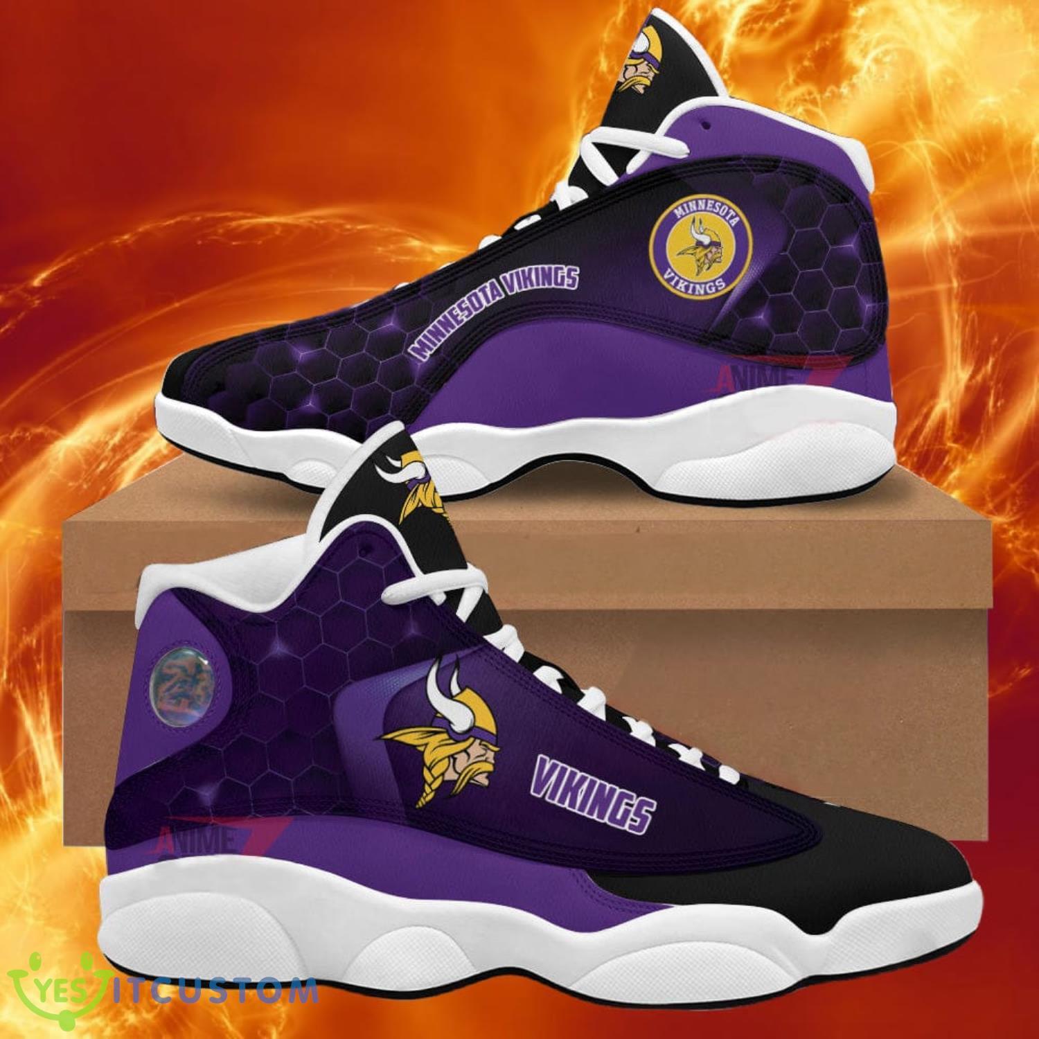 minnesota vikings air jordan 13 sneakers nfl custom sport shoes