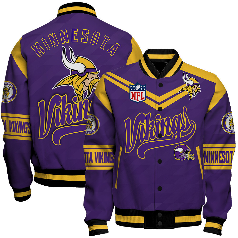 minnesota vikings american football league pattern baseball varsity jacket baseball jacket all over print sh1 v2 hxcoq