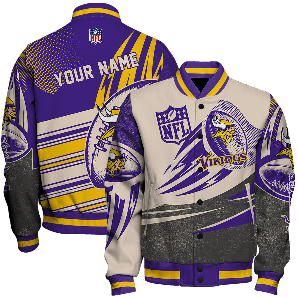 minnesota vikings aop varsity jacket baseball jacket all over print wf v10 nsbnm