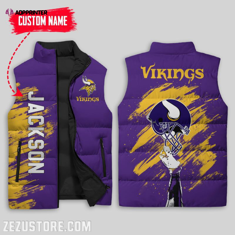 minnesota vikings nfl sleeveless puffer jacket custom for fans gifts 15