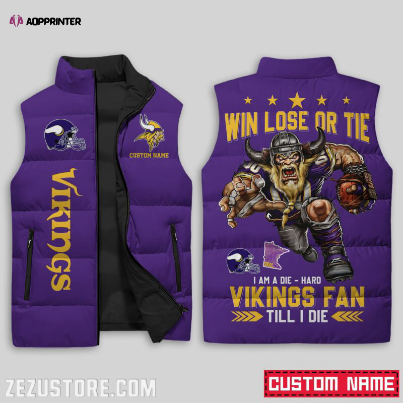 minnesota vikings nfl sleeveless puffer jacket custom for fans gifts 21