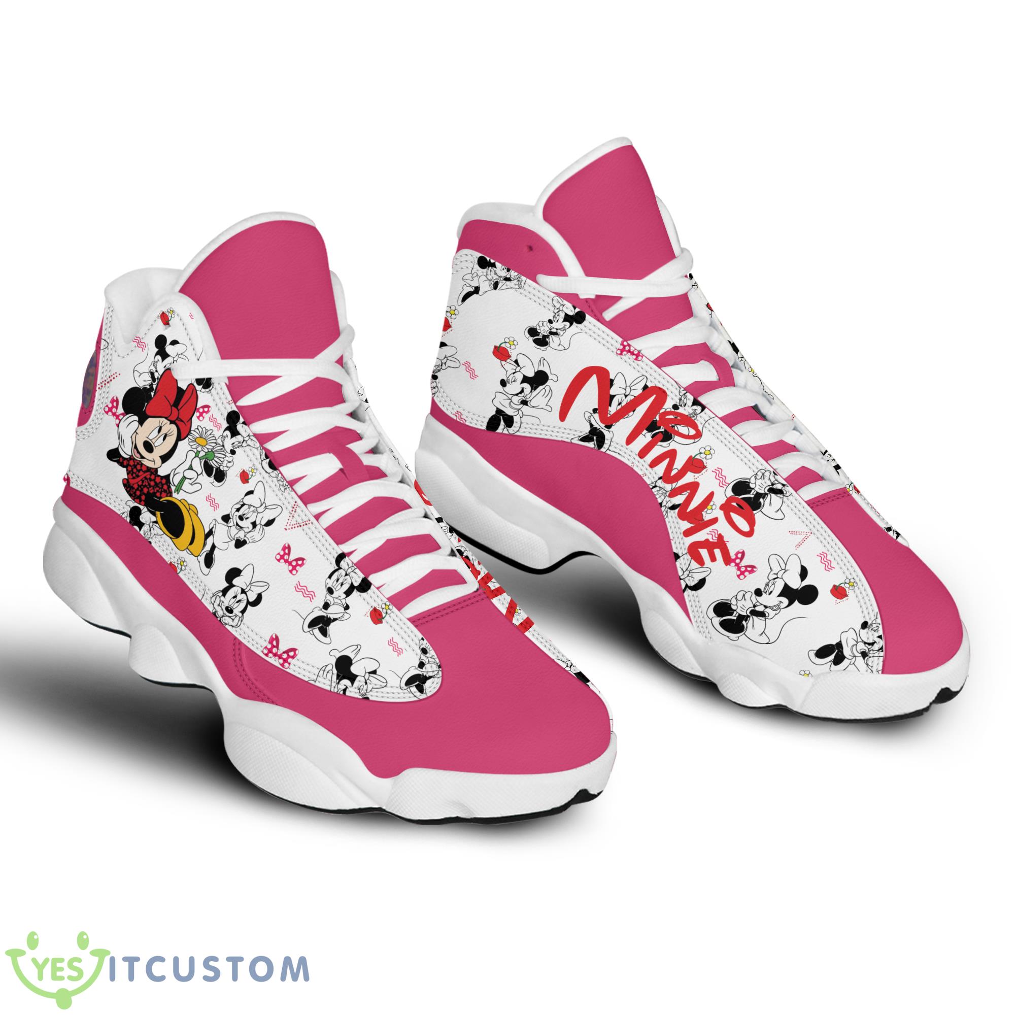 minnie mouse pink disney cartoon air jordan 13 sneaker running shoes