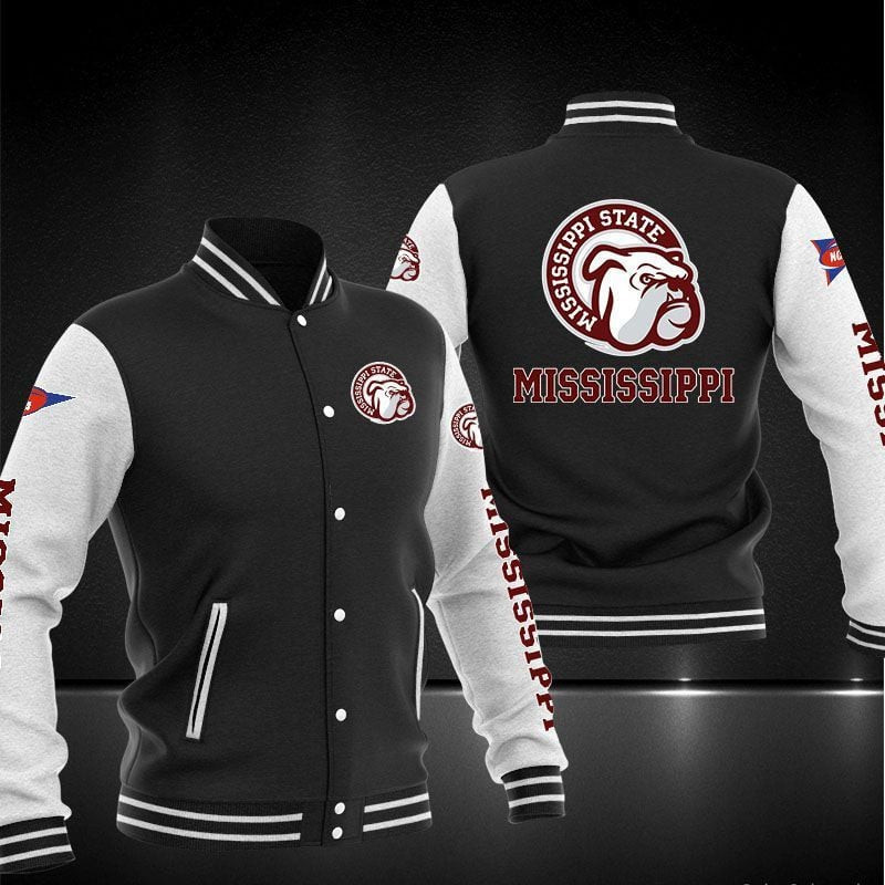 mississippi state bulldogs ncaa baseball varsity jacket baseball jacket all over print atjy1