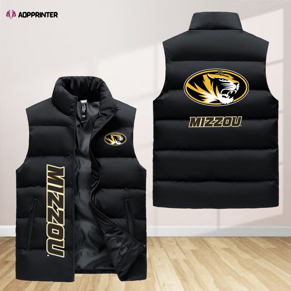 missouri tigers sleeveless puffer jacket custom for fans gifts