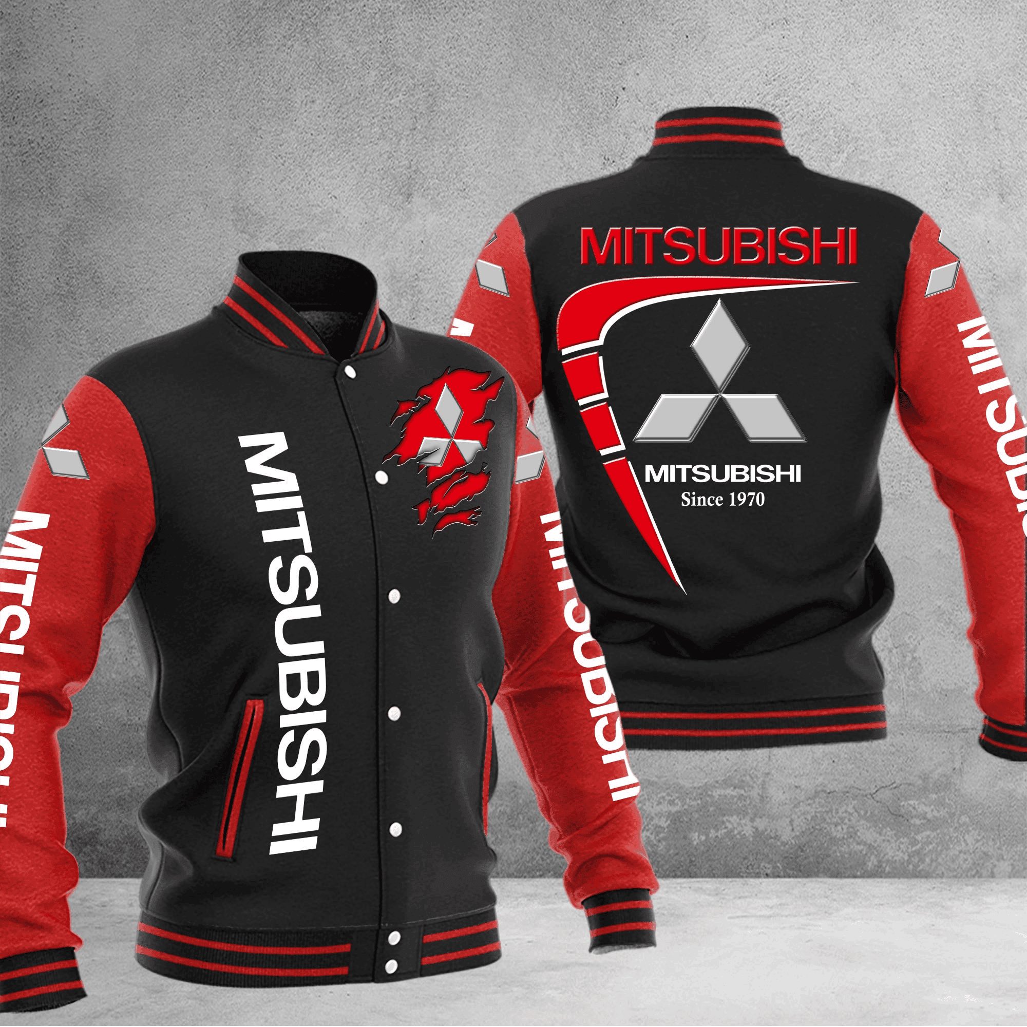 mitsubishi baseball varsity jacket baseball jacket all over print czzqe