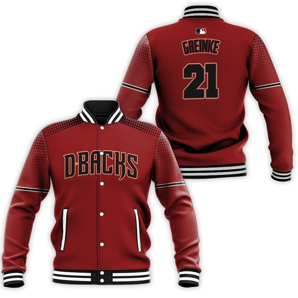 mlb arizona diamondbacks custom name and number red 3d unisex baseball varsity jacket baseball jacket all over print i8rbg