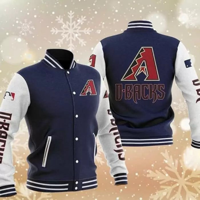 mlb arizona diamondbacks navy blue white 3d unisex baseball varsity jacket baseball jacket all over print 8rzeb