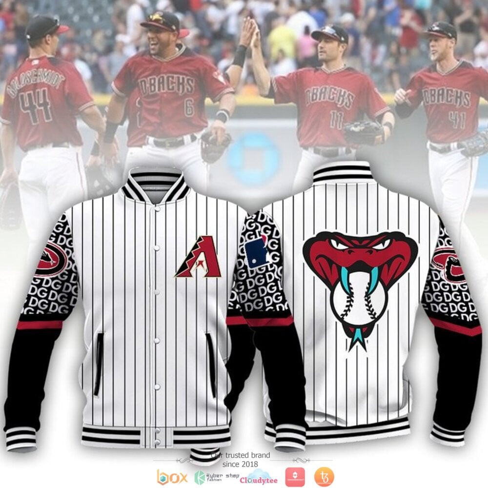 mlb arizona diamondbacks team logo 3d unisex baseball varsity jacket baseball jacket all over print 1y87j