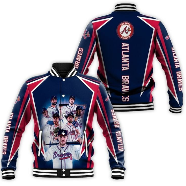 mlb atlanta braves world series team champions 3d unisex baseball varsity jacket baseball jacket all over print dnmuh