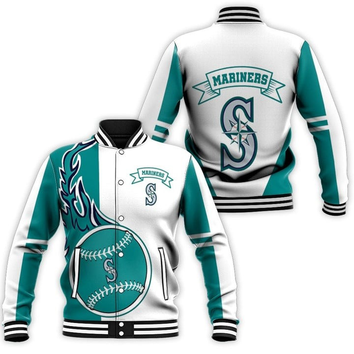 mlb seattle mariners 3d unisex baseball varsity jacket baseball jacket all over print lwl7m