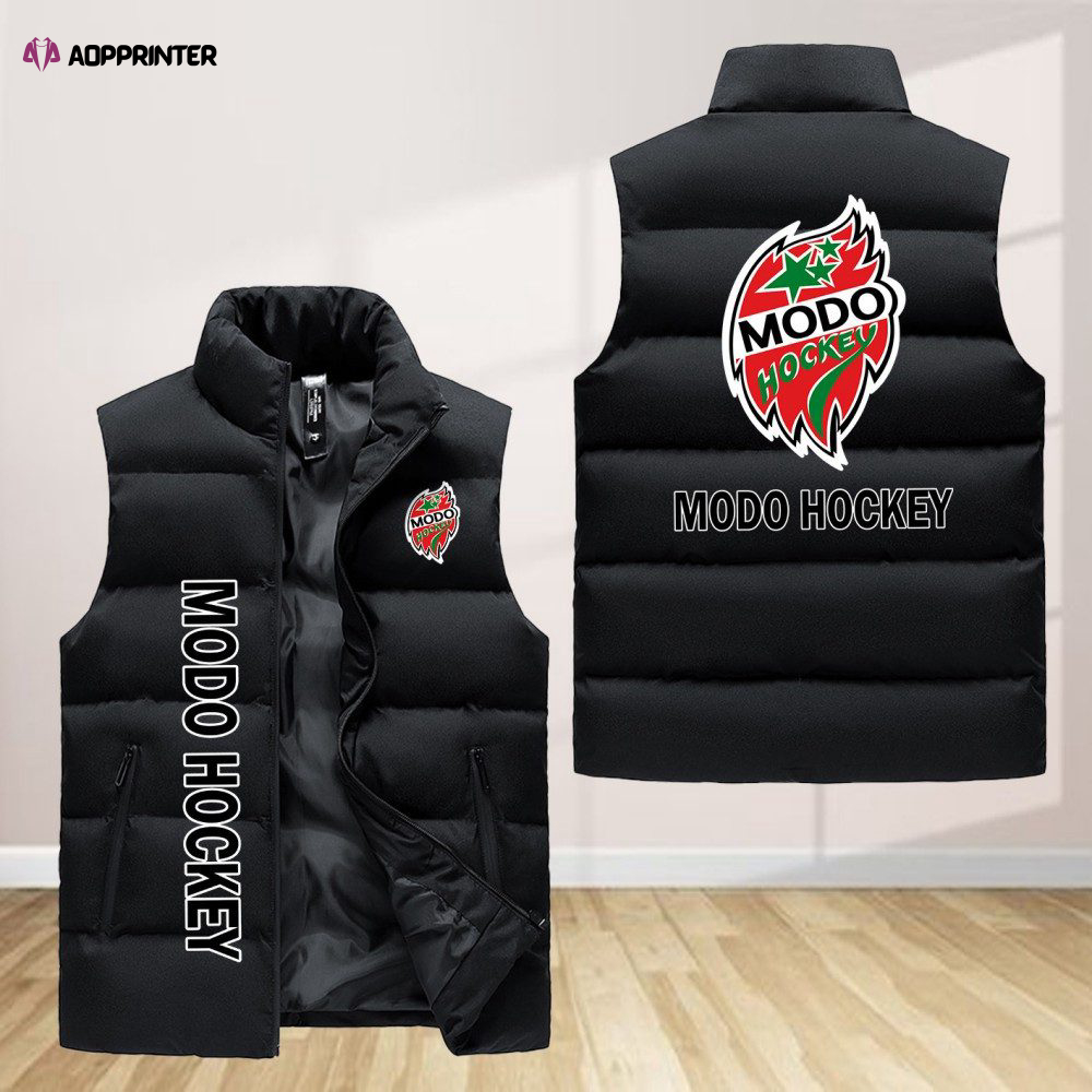 modo hockey sleeveless puffer jacket custom for fans gifts