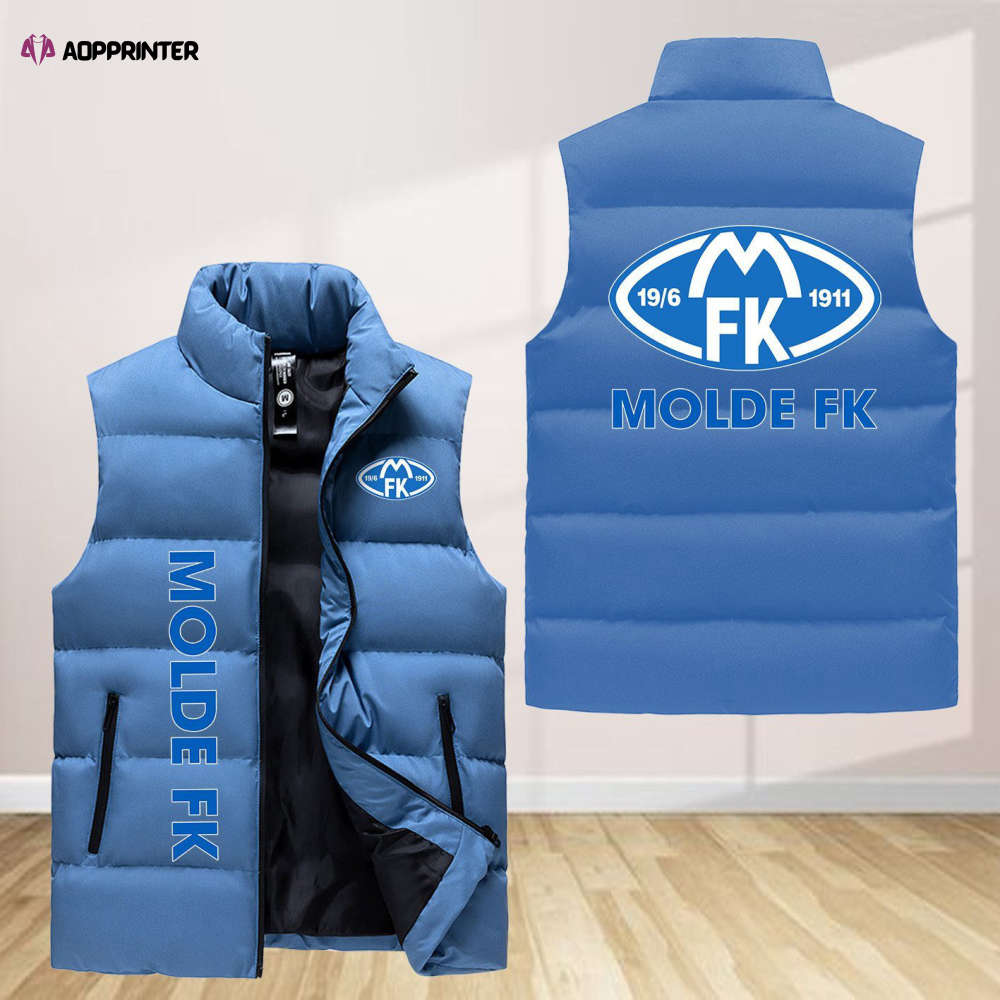 molde fotballklubb sleeveless puffer jacket custom for fans gifts