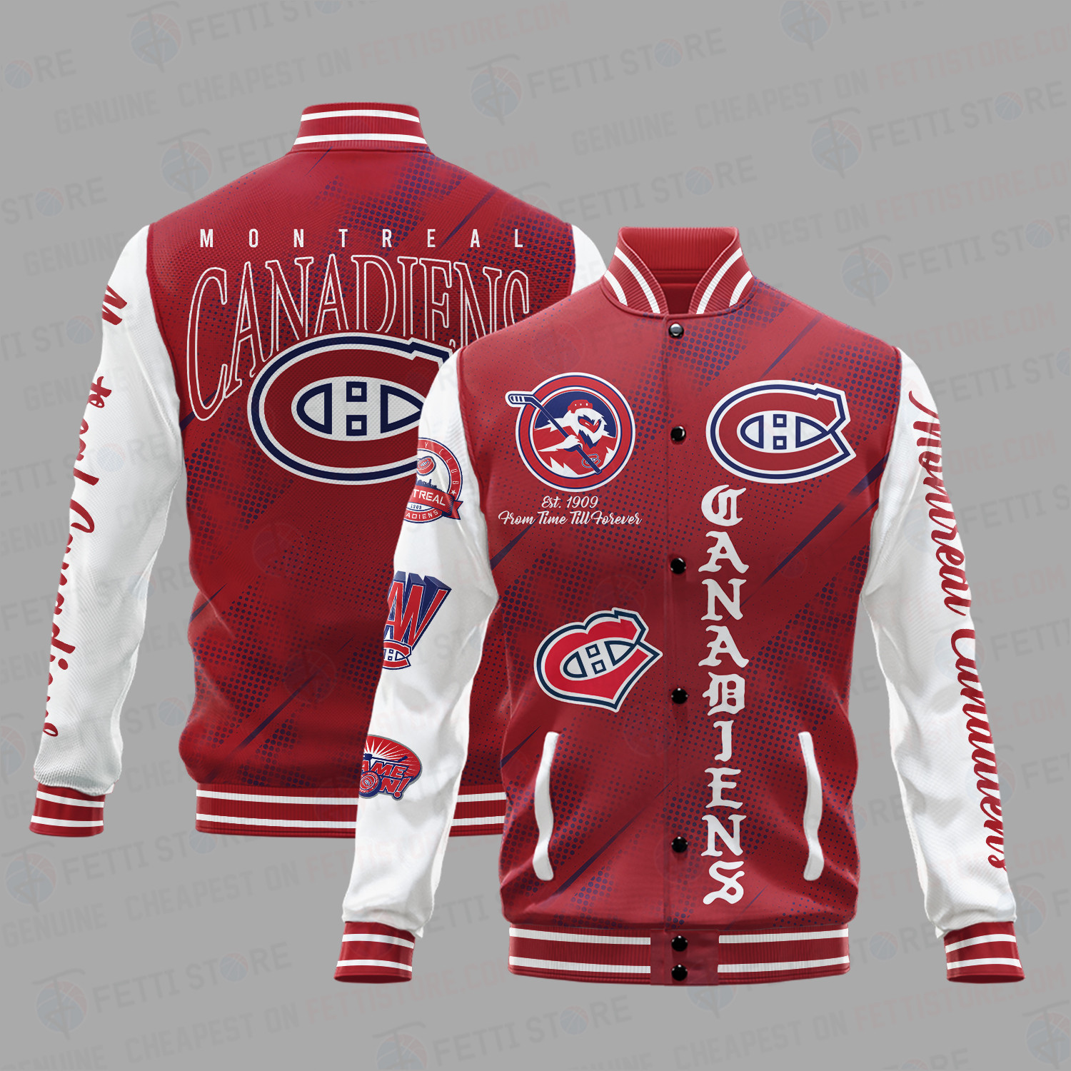 montreal canadiens nhl baseball varsity jacket baseball jacket all over print sh1 v1 oya30