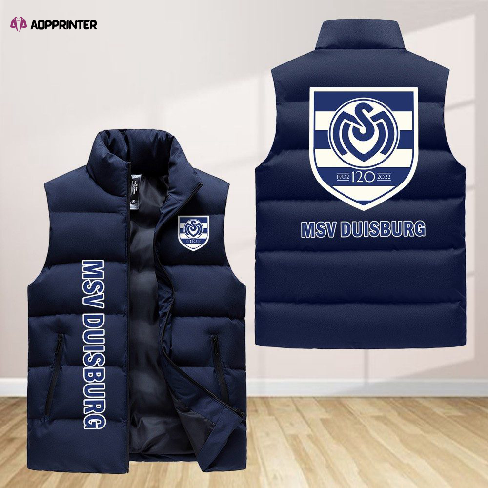 msv duisburg sleeveless puffer jacket custom for fans spj0062