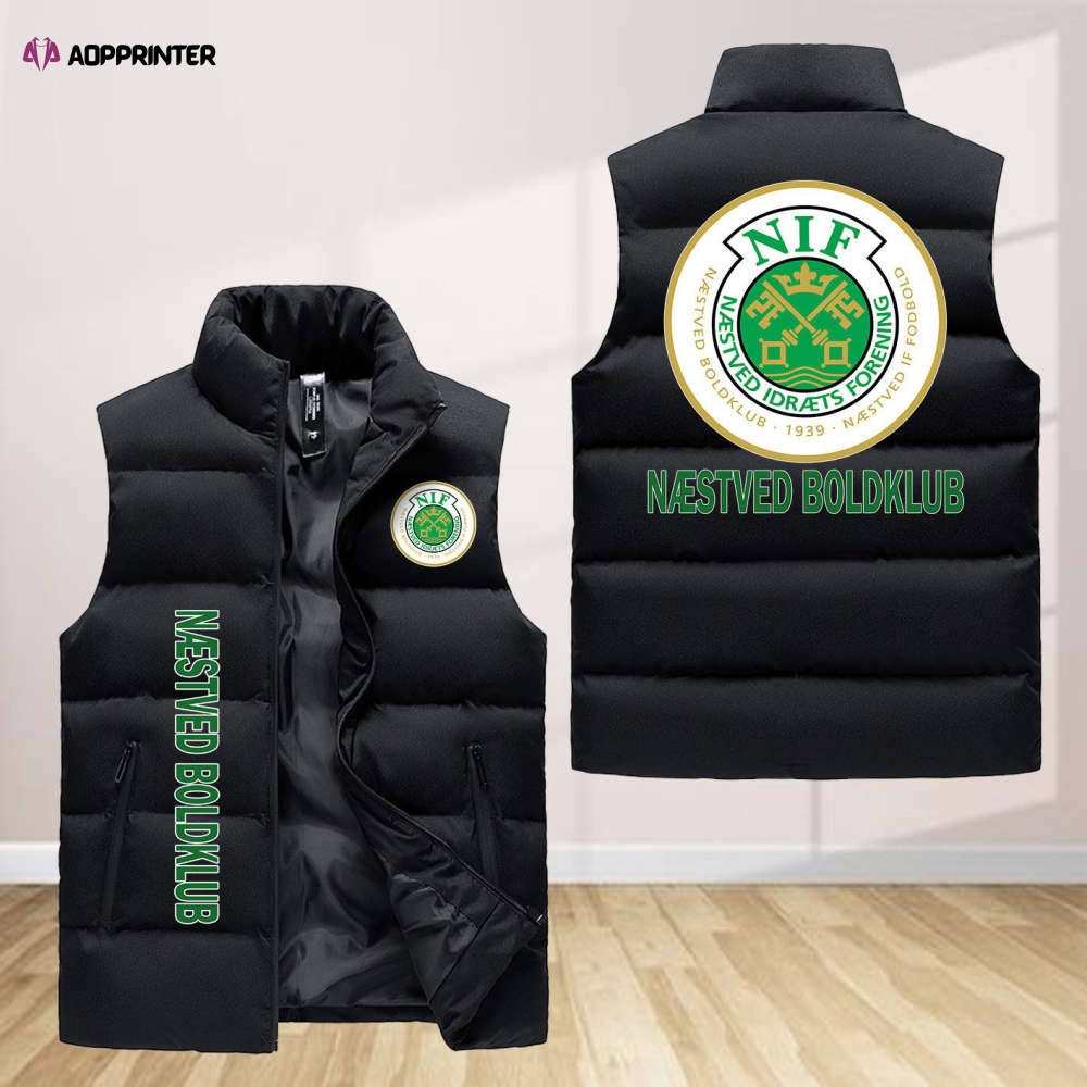 nastved boldklub sleeveless puffer jacket custom for fans gifts