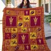 ncaa arizona state sun devils gold quilt fleece blanket wfqf35 vvy24