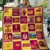 ncaa arizona state sun devils gold quilt fleece blanket wfqf36 ahq1c