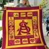 ncaa arizona state sun devils maroon gold quilt fleece blanket wfqf41 dokws