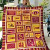 ncaa arizona state sun devils maroon quilt fleece blanket wfqf43 giecf