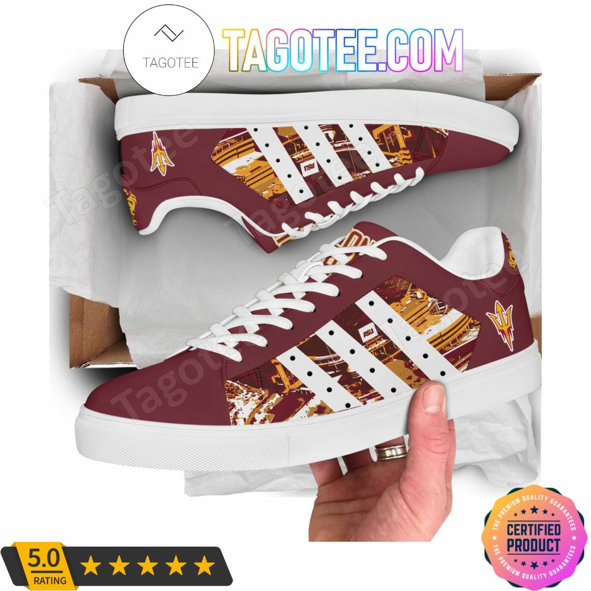 ncaa arizona state sun devils maroon stan smith shoes ru1wf