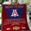 ncaa arizona wildcats red blue est 1885 quilt fleece blanket wfqf54 gkols