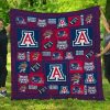 ncaa arizona wildcats red blue logos combined quilt fleece blanket wfqf55 fmpfp