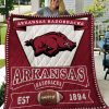 ncaa arkansas razorbacks est 1894 quilt fleece blanket wfqf65 vcbqd