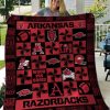 ncaa arkansas razorbacks red quilt fleece blanket wfqf71 gefdb