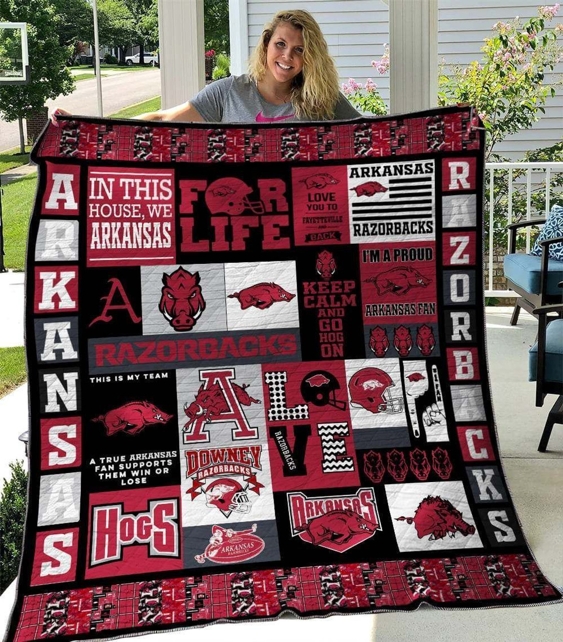 ncaa arkansas razorbacks special style quilt fleece blanket wfqf77 5bzui