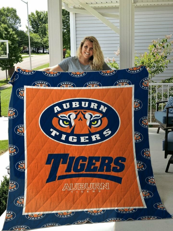 ncaa auburn tigers blue orange quilt fleece blanket wfqf88 il4vu