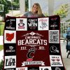 ncaa cincinnati bearcats brown black quilt fleece blanket wfqf91 wrsv4