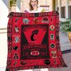 ncaa cincinnati bearcats name personalized red black quilt fleece blanket wfqf93 omrpy