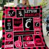 ncaa cincinnati bearcats red black quilt fleece blanket v3 wfqf95 atgux