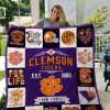 ncaa clemson tigers quilt fleece blanket v13 wfqf103 riedo