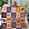 ncaa clemson tigers quilt fleece blanket v16 wfqf106 mefym