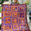 ncaa clemson tigers quilt fleece blanket v2 wfqf120 azcjx