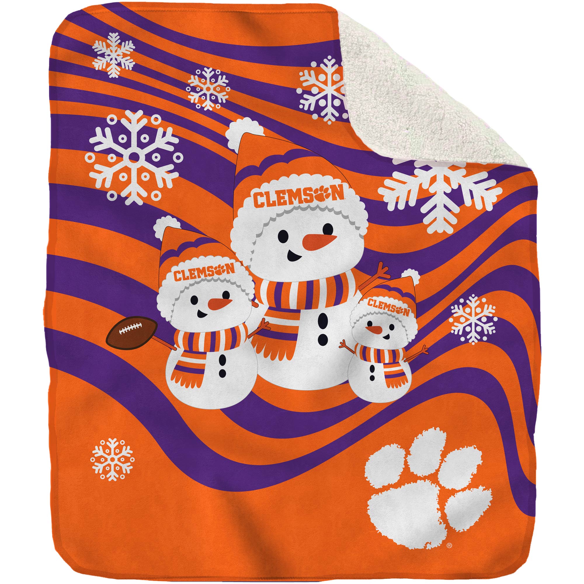 ncaa clemson tigers quilt fleece blanket v4 wfqf122 kisjp