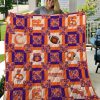 ncaa clemson tigers quilt fleece blanket v6 wfqf115 sqlap