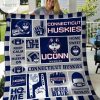 ncaa connecticut huskies quilt fleece blanket v2 wfqf136 f9aq9