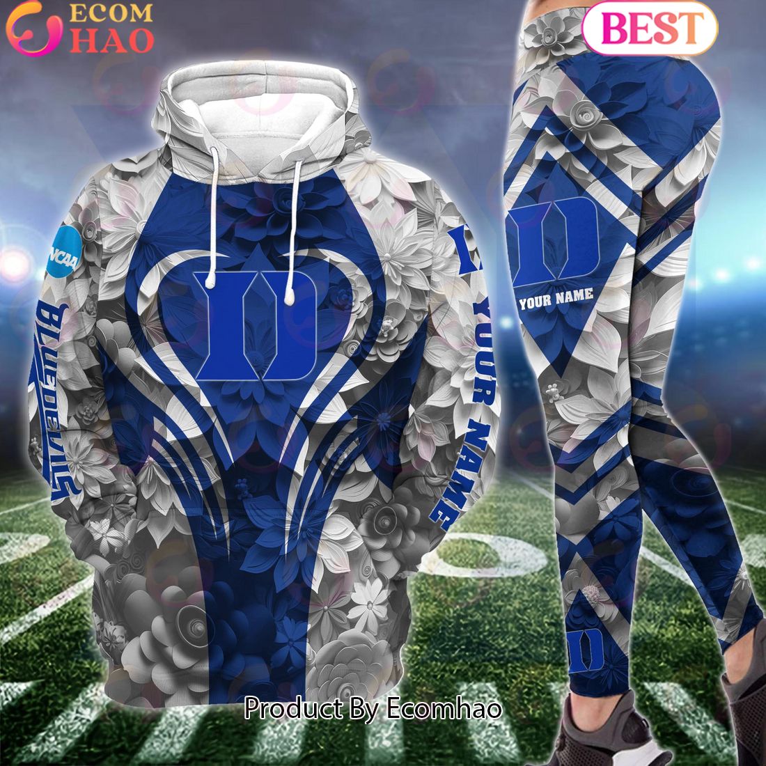 ncaa duke blue devils hoodie and leggings custom your name football team clothings gift for football lovers 1 qoM4w