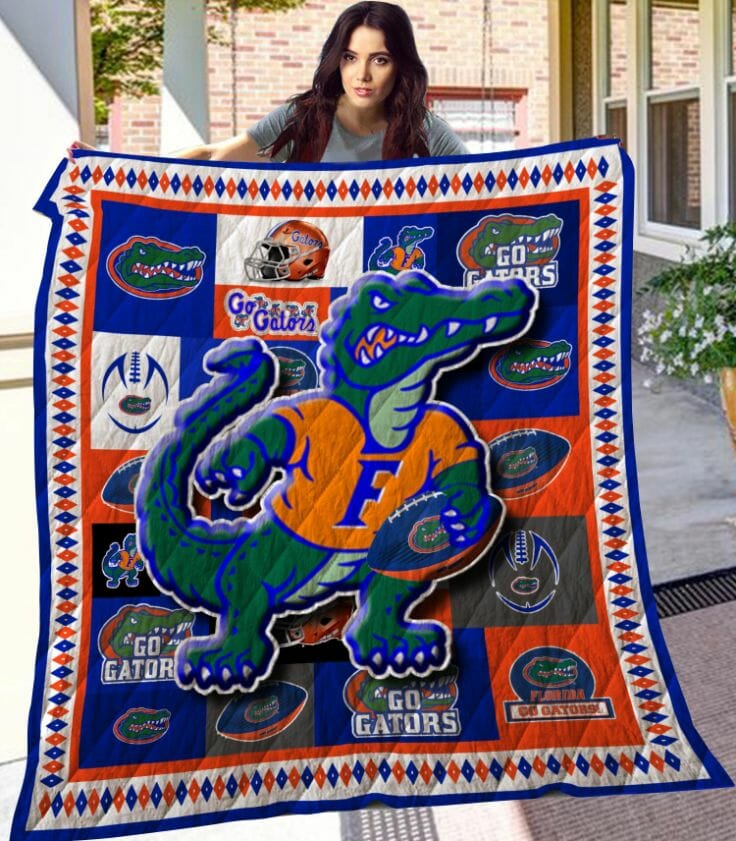 ncaa florida gators mascot quilt fleece blanket wfqf147 94xjl