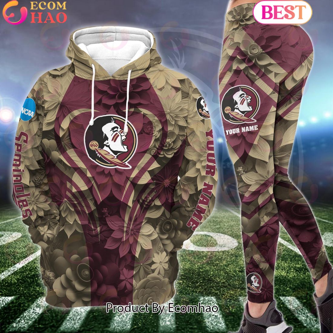 ncaa florida state seminoles hoodie and leggings custom your name football team clothings gift for football lovers 1 LsQXp