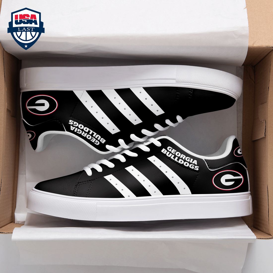 ncaa georgia bulldogs black stan smith shoes oyhay