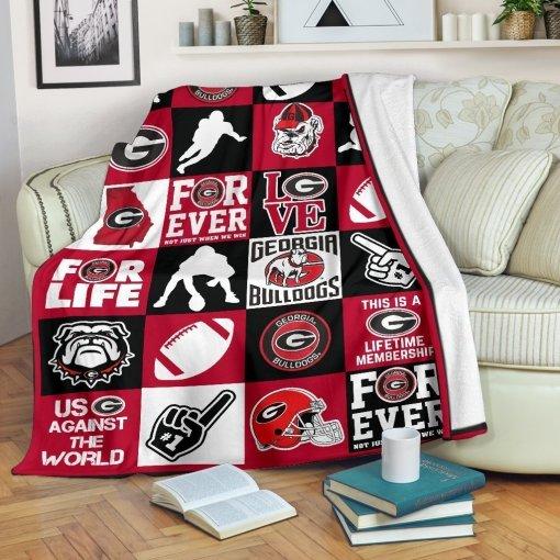 ncaa georgia bulldogs quilt fleece blanket v2 wfqf172 or6q2